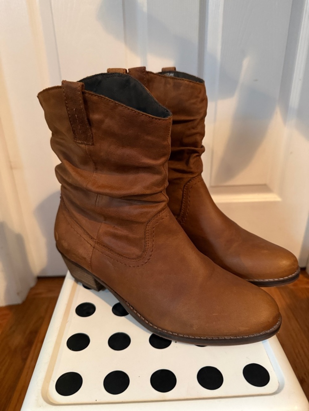 Steve Madden Brown Slouchy Heeled Boots